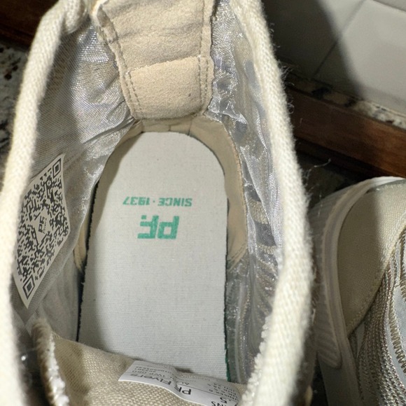 PF Flyers High Top Sneakers NEW | Allston Fashion Mesh | Beige | Womens 7.5 - Picture 7 of 16